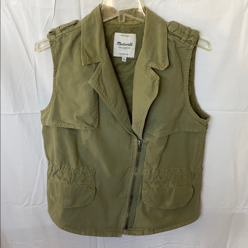 Madewell sz S green utility vest